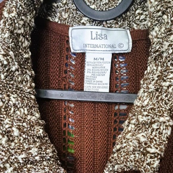 Lisa International Long Cable-Knit Cardigan Sweater - Picture 5 of 5